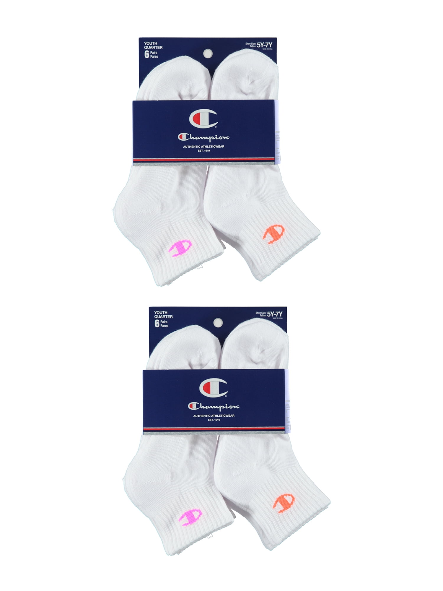Champion Boys Socks 12 Pack Ankle Socks Sizes 7 11