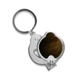 thumbnail image 1 of Brown Dark Straight Hair Patterns Finger Nail Clippers Scissor Stainless Steel Cutter, 1 of 3