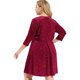 thumbnail image 5 of Women's Plus Size Dress Wrap Velvet V Neck 3/4 Sleeve Shiny Midi Party Dresses Burgundy 4X, 5 of 7