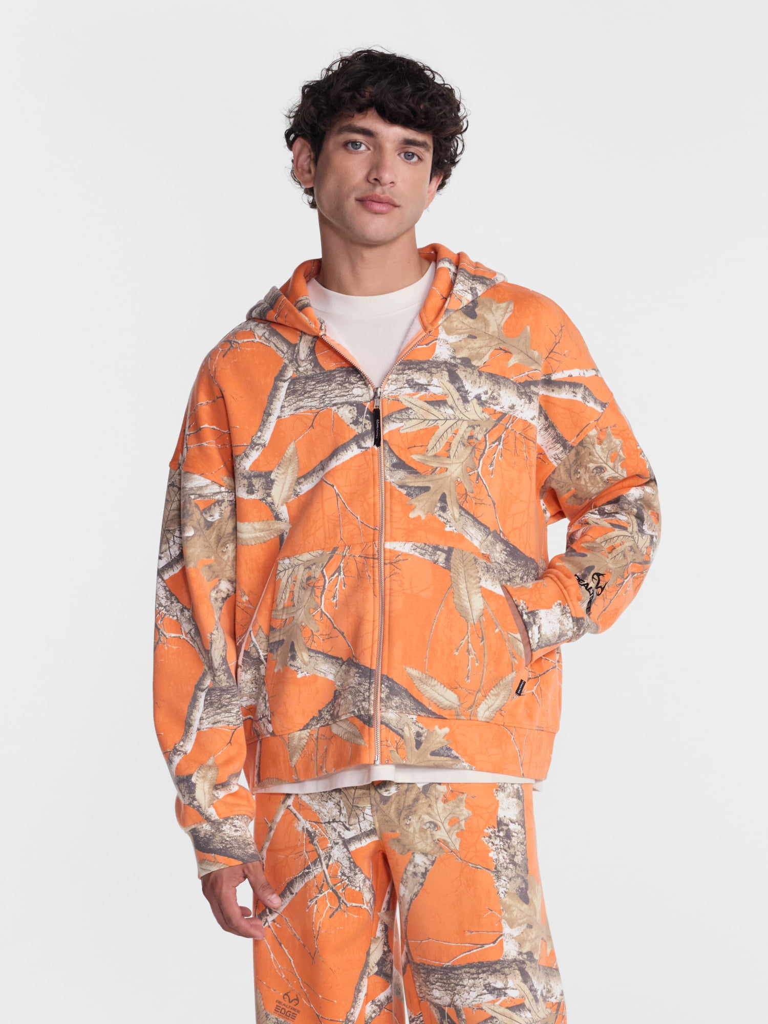 No Boundaries x Realtree Boxy Fit Heavyweight Fleece Full Zip Hoodie, Men's Sizes XS-4XLT