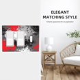 thumbnail image 5 of Sdmnsg-T Red Gray Abstract Print 2 Rocker 1 Toggle Decorative Electrical Receptacle Outlet Plates Covers for Bedroom Kitchen Farm House Decor 6.4x4.5 in, 5 of 5