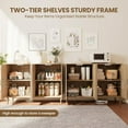 thumbnail image 3 of Sideboard Buffet Rattan Cabinet, Accent Storage Cabinet, Boho Large Kitchen Storage Cabinet with Power Outlet, Adjustable Shelves for Living Room, Hallway, Entryway, 3 of 7