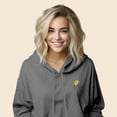 thumbnail image 4 of Dalix Taco Embroidered Fleece Cropped Hoodie Cold Fall Winter Women in Deep Heather S Small, 4 of 5