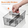 thumbnail image 2 of Lifewit 2 Pack Plastic Stackable Tea Bag Organizer, Divided Storage Bin Box for Kitchen Cabinets, Countertops, Pantry, Hold Coffee Pods, Sugar Packets, Condiments, 8 Sections, Black, 2 of 7