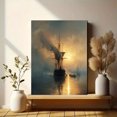 thumbnail image 6 of Sailing Ship Seascape Canvas Wall Art Print, Living Room Bedroom Study Hallway Decor, 6 of 8