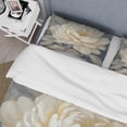 thumbnail image 4 of Designart "Emotions Of Peony Flower White & Gold III" Floral Peony Bedding Covert Set - Peonies White Floral Bed Set With 1 Sham, 4 of 6