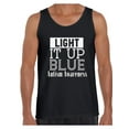 thumbnail image 1 of Awkward Styles Men's Light It Up Blue for Autism Awareness Shine A Light White Graphic Tank Tops, 1 of 4