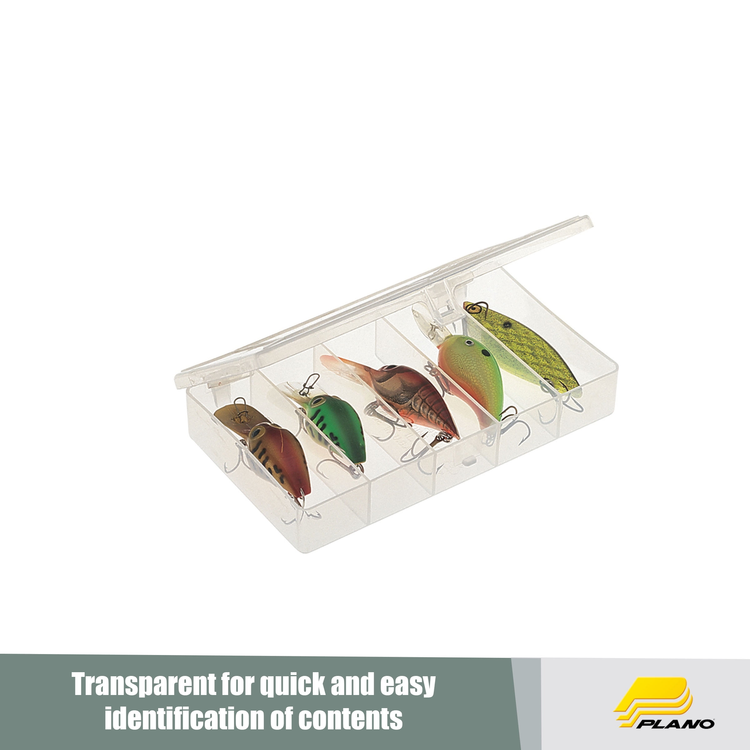 Mini Fishing Tackle Box 1-8 Compartments for Small Clear PP