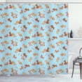 thumbnail image 1 of Ambesonne Dog Lover Shower Curtain, Playful Golden Puppy, 69"Wx75"L, Multicolor, 1 of 3