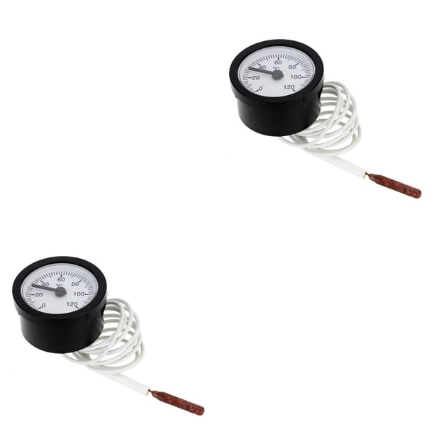 Kenally Metal with 1.15m Capillary Sensor Temperature Mechanical Measuring Centigrade Wear-resistant Gauge Pressure 2piezas Kenally CBP035353