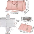 thumbnail image 2 of Bolsa de ropa para llevar, bolsa de lona grande de cuero PU para mujer, bolsas de ropa impermeables para viajes con bolsa para zapatos, 2 of 5