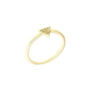 Sole Du Soleil SDS10827R8 Lupine Collection Womens 18k Rose Gold Plated Stackable Triangle Fashion Ring - Size 8