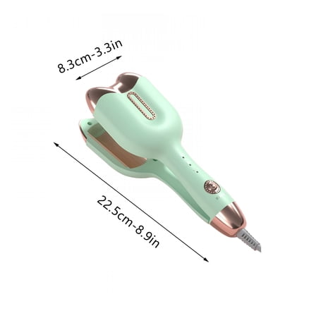 HIBIBUD Best Curling Iron for Beach Waves Lazy People Easy Barrel Curling Iron Double Tourmaline Ceramic Heating Barrels Crimp Tool Hair Wave Third Gear Temperature Regulation