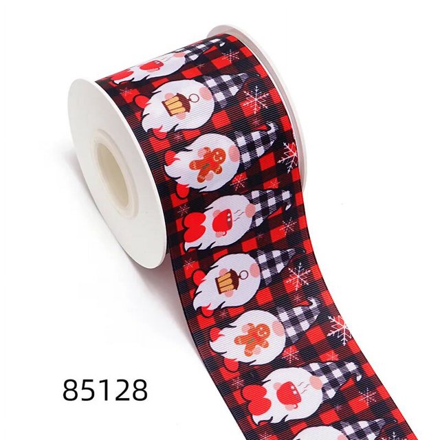 Cintas para el día de Navidad, flores de sandía, grogrén/cinta de satén impresa para manualidades, lazo de decoración, 10 yardas, 76361