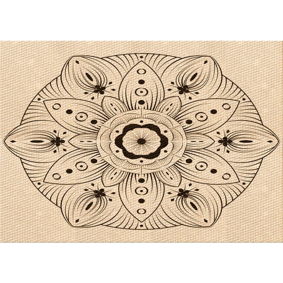 Ahgly Company Indoor Rectangle Patterned Bronze Brown Area Rugs, 3' x 5'