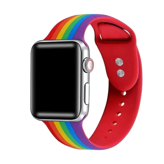 Posh Tech Rainbow Silicone Replacement Apple Watch Band (40/41/42mm)