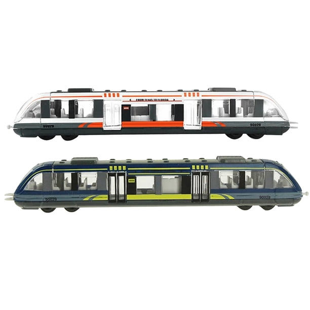 FELTECHELECTR 2 piezas de juguetes de tren eléctrico para niños, encantadores juguetes de tren para niños, juguete de tren de aleación, juguetes de tren eléctrico
