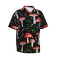thumbnail image 2 of Easygdp Red Mushrooms Men's Hawaiian Shirts Print Lapel Short Sleeve for Beach, vacation, party, casual occasions - Small, 2 of 9