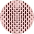 thumbnail image 1 of Ahgly Company Machine Washable Indoor Round Transitional Light Rose Pink Area Rugs, 5' Round, 1 of 7