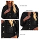 thumbnail image 5 of Chaqueta de manga larga para mujer, holgada, informal, de Color puro, con cuello vuelto, prendas de vestir con botones y bolsillo, 5 of 5
