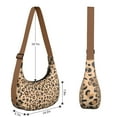 thumbnail image 5 of Cheetah Design Crescent Crossbody Bag for Women Cute Leopard Print Shoulder Bag with Adjustable Strap Vintage Animal Pattern Purse for Students Office or Daily Use, 5 of 5