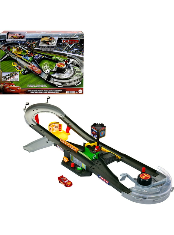 Disney Pixar Cars Piston Cup Action Speedway Playset, 1:55 Scale Track Set with Toy Car