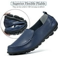 thumbnail image 6 of Women Comfortable Leather Flat Shoes Slip On Driving shoes Outdoor Walking shoes, 6 of 7