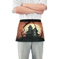 thumbnail image 2 of IAUYY Waiter's Apron with 3 Pockets Waterproof Adjustable Cooking Aprons for Kitchen for Woodworkers Artists and Gardening Gifts for Women Haunted House, 2 of 7