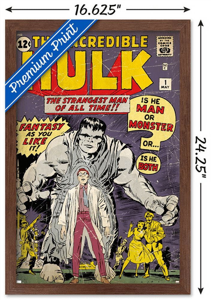 Marvel Comics - Hulk - Incredible Hulk #1 Wall Poster, 14.725" x 22.375", Framed