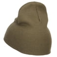 thumbnail image 3 of Captain Embroidered Short Beanie - Olive OSFM, 3 of 5