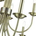thumbnail image 2 of 42680-01 Livex Lighting Estate - 12 Light Large 2-Tier Chandelier-29 Inches Tall and 36 Inches Wide-Antique Brass Finish, 2 of 15