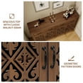 thumbnail image 6 of LFGUIZO 59″ Walnut Retro Sideboard with 4 Heart Shaped Carved Doors, 2 Drawers and 2 Adjustable Shelves, Dining Room,Living Room, TV Cabinet, 6 of 6