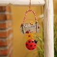 thumbnail image 3 of Naierhg Welcome Sign Cartoon Style Sunflower Decor Ladybug Spring Door Wreath for Backyard, 3 of 8