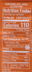 Mistic Orange Carrot Fruit Beverage Juice, 64 fl oz Plastic Bottle
