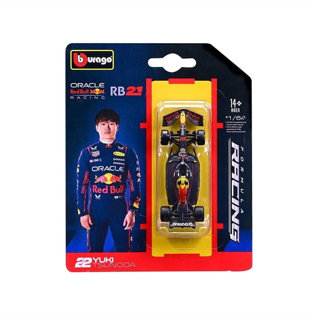 Vehículo de juguete Bburago Red Bull F1 escala 1:64 22 RB21 Tsunoda