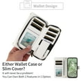 thumbnail image 4 of Furiet Wallet Case for Google Pixel 7A 5G 2023 with Detachable Wrist/Crossbody Shoulder Strap, Card Slots Zipper Purse, Luxury PU Leather Card Holder Stand Cell Phone Cover for Pixel7A A7 Women White, 4 of 7