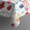 thumbnail image 5 of Pioneer Flower Floral Print Pattern Square Tablecloth,Waterproof Square Table Cover,Wipeable Spillproof Washable Table Cover for Home Kitchen Party Decor 42"X42"(107x107cm), 5 of 6