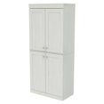 thumbnail image 2 of Inval  Shaker Style 4 Door Tall Pantry in Washed Oak Engineered Wood, 2 of 10