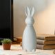 thumbnail image 3 of Figura de conejo de Pascua, adorno de mesa, suministros para fiestas, manualidades creativas para las fiestas. Blanco, 3 of 9