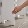 thumbnail image 4 of Over The Toilet Storage Cabinet, 2-Tier Bathroom Space Saver with 2 Doors, Freestanding Wood Organizer Shelf, MDF Toilet Rack, 25.98 x 9.05 x 69.92 in, White, 4 of 8