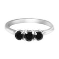 thumbnail image 3 of Aonejewelry 0.50 Ct. Ttw Enhanced Black Diamond Three Stone Ring In 10K White Gold, 3 of 4
