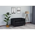 thumbnail image 2 of Kingway Furniture Avin Velvet Nail Head Livingroom Loveseat in Black, 2 of 5
