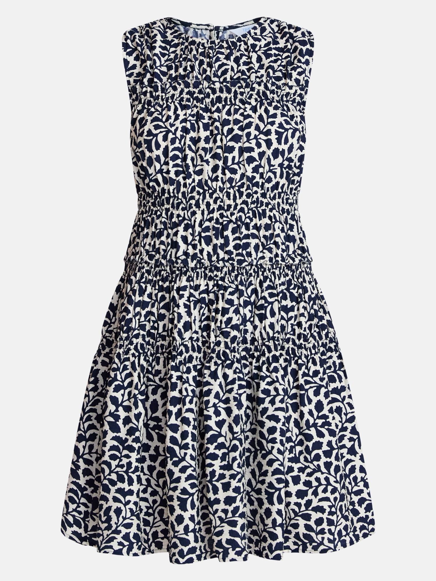 Time and Tru Women's Smocked Sleeveless Mini Dress, Sizes XS-XXXL