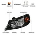 thumbnail image 4 of Geelife Black Headlights Head Lamp Left+Right Pair, 4 of 6
