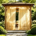 thumbnail image 4 of AUNVITO Clearance Outdoor Privacy Curtain 118.1x29.5 Inch Mesh Sheer Patio Curtain for Garden Balcony Outdoor Mosquito Privacy Curtain Great Gift Choice for Family and Friends, 4 of 7