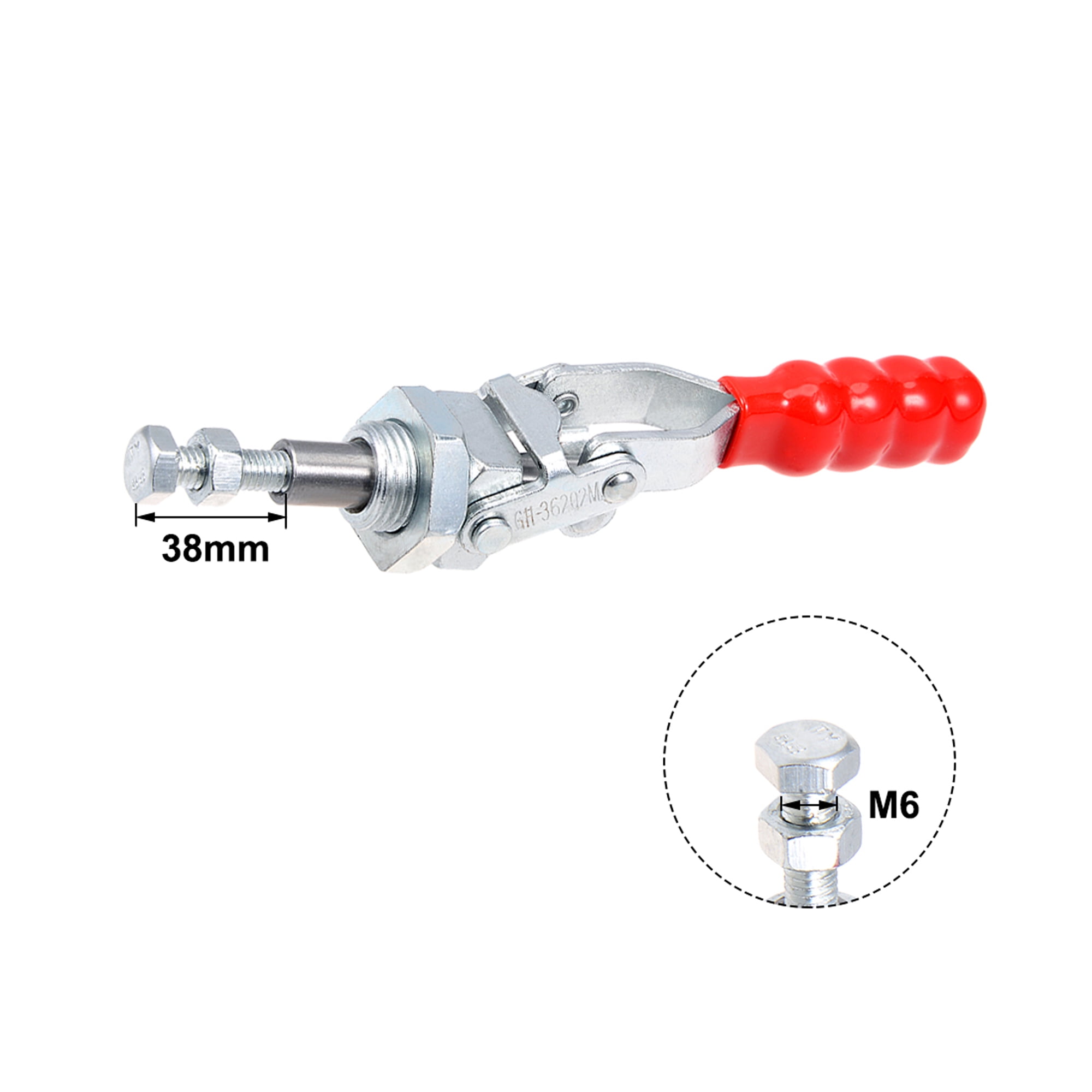 Toggle Clamp 100kg 220lbs Holding Capacity 20mm Stroke Push Pull Action Hand Tool GH36202M