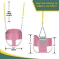 thumbnail image 4 of Eastern Jungle Gym Heavy-Duty High Back Full Bucket Toddler Swing Seat | Coated Swing Chains Fully Assembled | Pink Swing Set Accessory, 4 of 7