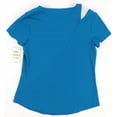 thumbnail image 2 of I.N.C Womens Cut-Out Basic T-Shirt, Blue, Petite, PS, 2 of 3