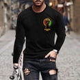 thumbnail image 1 of Blusas y camisas de manga larga con cuello redondo para hombre, blusa con estampado de liberación, de manga larga y cuello redondo, blusa para hombre., 1 of 5