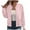 Pink, variant on iHPH7 Light Jackets for Women Zip Up Jacket Textured Jacket Women Streetwear Women Baseball Jacket Womens Varsity Bomber Jacket Fall Outfits for Women Brown L